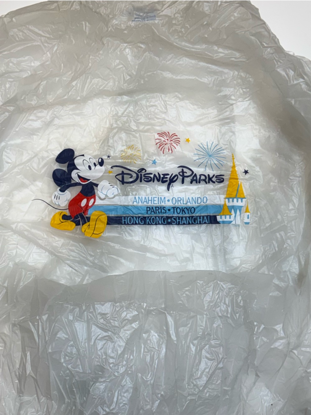 Adult Disney Parks Clear Rain Poncho Hooded